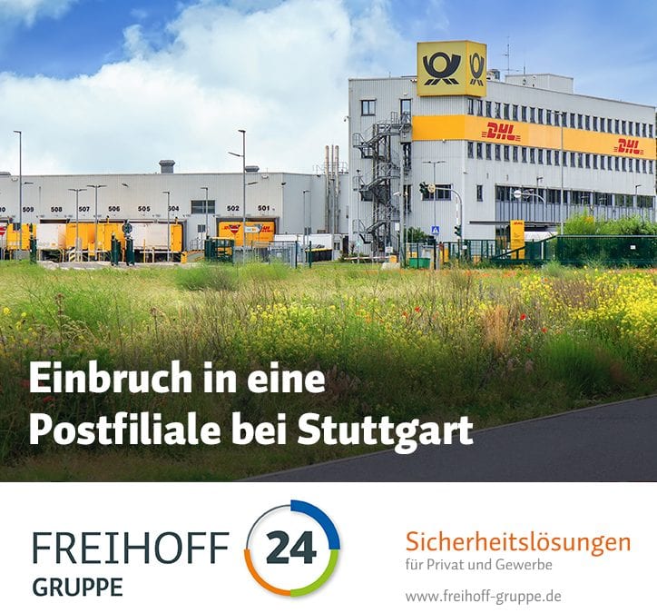 Einbruch in eine Postfiliale bei Stuttgart