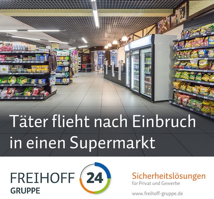 Täter flieht nach Einbruch in einen Supermarkt