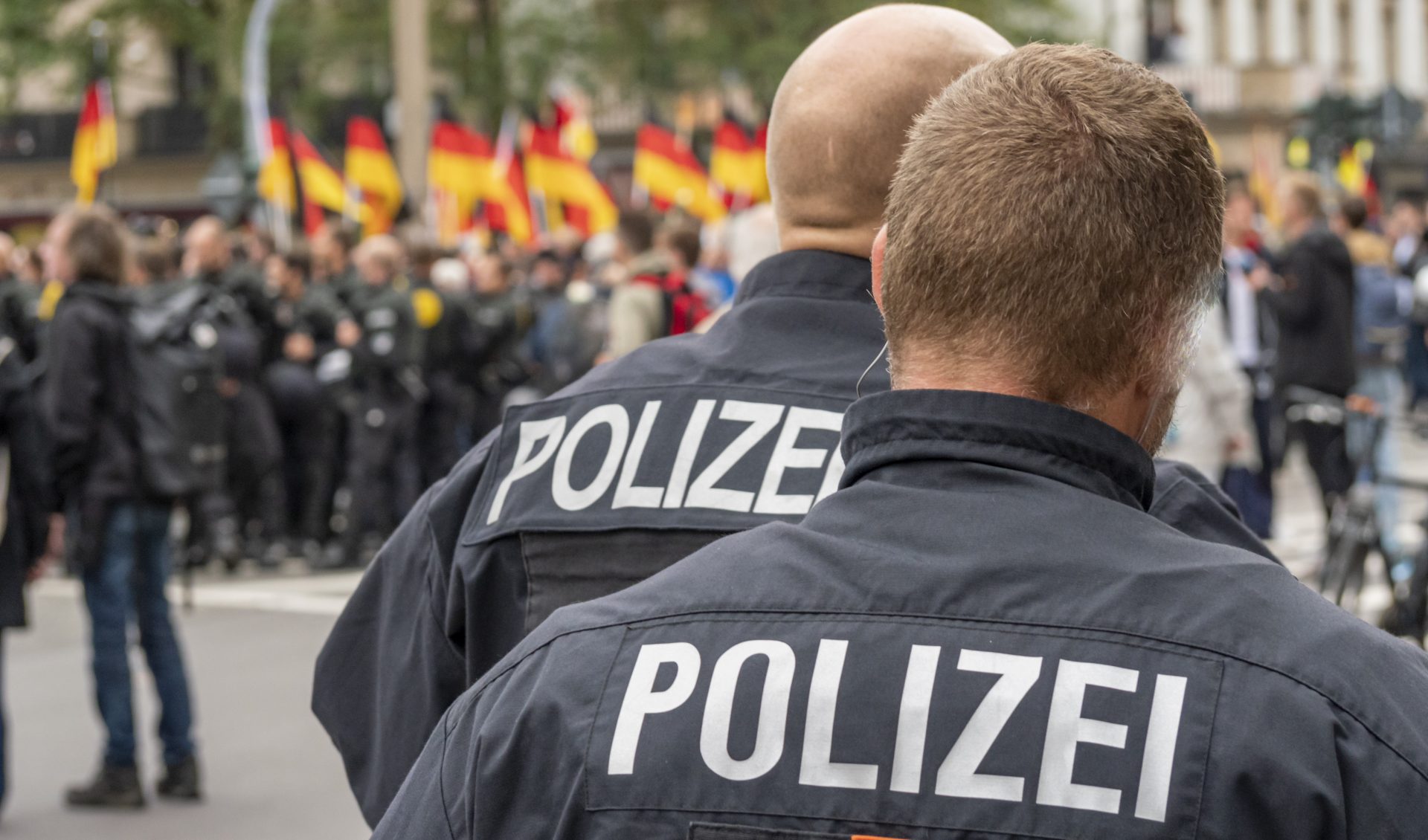 Panorama Polizeieinsatz in Deutschland bei einer Demo