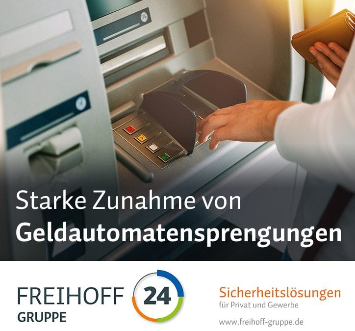 Starke Zunahme von Geldautomatensprengungen