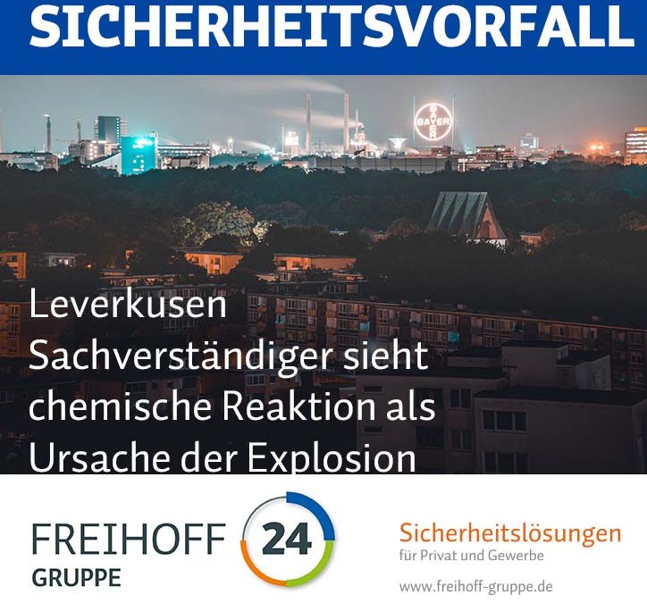 Sachverständiger sieht chemische Reaktion als Ursache der Explosion