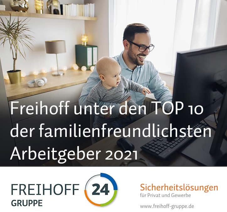 Freihoff Sicherheitsservice GmbH unter den TOP 10 der familienfreundlichsten Arbeitgeber 2021
