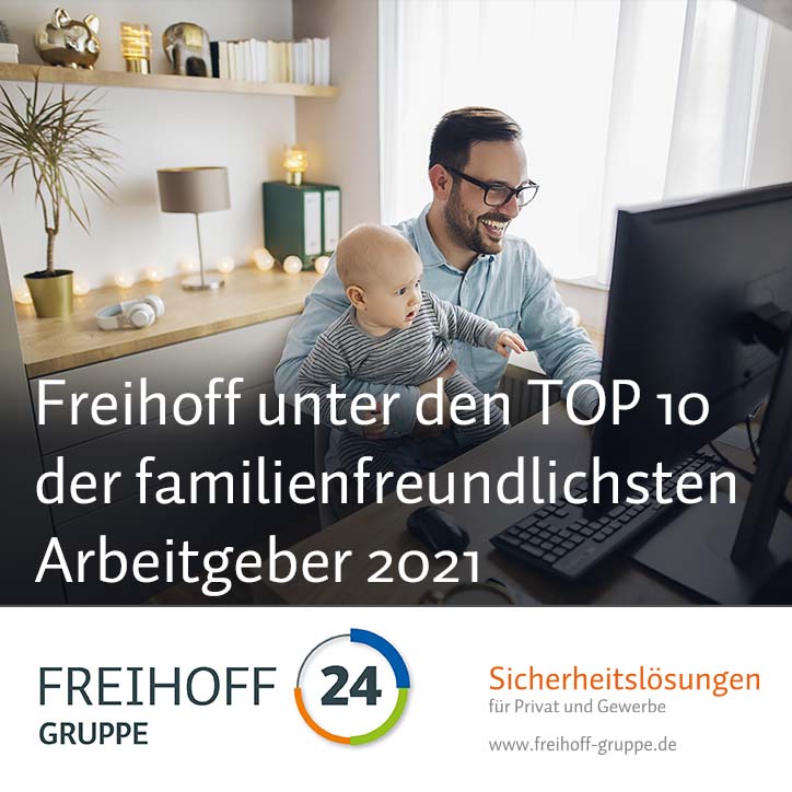 Freihoff Sicherheitsservice GmbH unter den TOP 10 der familienfreundlichsten Arbeitgeber 2021